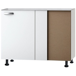 Eckunterschrank OPTIFIT „Ole“ Schränke Gr. B/H/T: 100 cm x 87 cm x 58,4 cm, 1 St., weiß Eckunterschrank