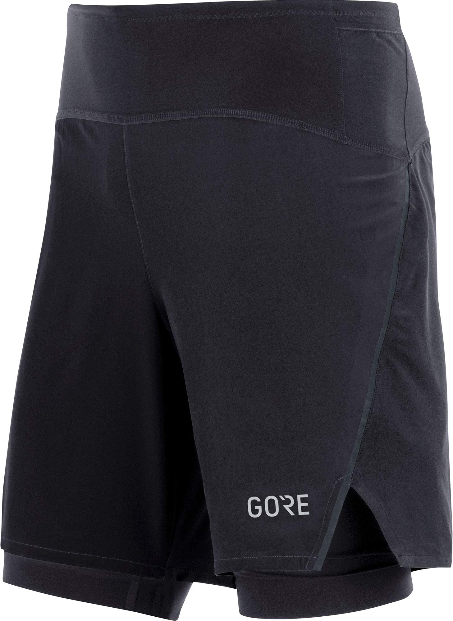 GORE WEAR R7 2in1 Herren Laufhose, M, Schwarz