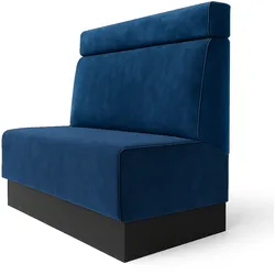 Schmidt S | Gastrobank | B:H 200 x 100 cm | Blau | Kopfteil | Samt