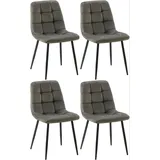 CLP 4er Set Esszimmerstühle Antibes anthrazit