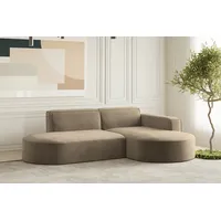 Fun Möbel Ecksofa Designersofa PALMA XS in Stoff Noel