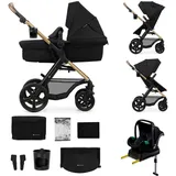 Kinderkraft MOOV 2 4-in-1 Kombikinderwagen, Pure Black, Kinderwagen 2 in 1