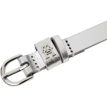Tommy Hilfiger Damengürtel Leder schwarz/silber 100