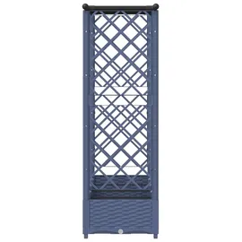 vidaXL Hochbeet mit Rankgitter und Dach 203 x 40 x 123 cm Grau