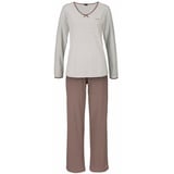 H.I.S. H.I.S Damen Pyjama creme-taupe Gr.56/58