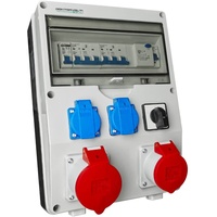 Preis-Zone Baustromverteiler mit Schalter 0-1 Stromverteiler ECO-S/FI 32A/5P 16A/5P