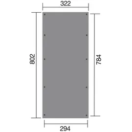 Weka Einzelcarport 617 2,94 x 7,84 m kdi inkl. PVC Trapezplatten