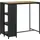 vidaXL Bartisch mit Regal 120 x 60 x 110 cm Schwarz