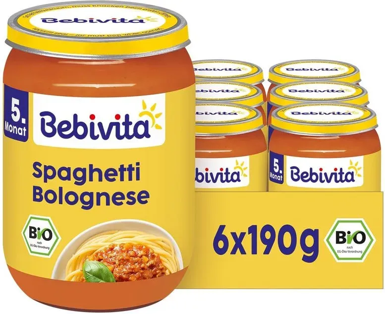Bebivita Spaghetti Bolognese (ab 5 Monaten) Multipack 6 x 190 g