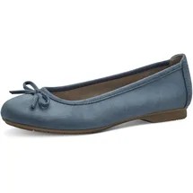 Jana Damen Ballerinas Elegant Vegan, Blau (Denim), 42 EU