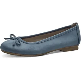 Jana Damen Ballerinas Elegant Vegan, Blau (Denim), 42 EU