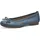 Jana Damen Ballerinas Elegant Vegan, Blau (Denim), 42 EU