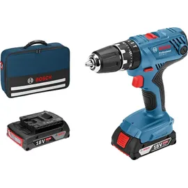Bosch GSB 18V-21 Professional inkl. 2 x 2 Ah + L-Boxx 06019H1107