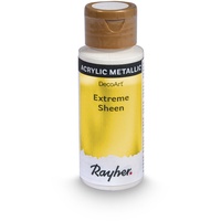 Rayher Extreme Sheen Metallic-Farbe, gold, Flasche 59 ml, Acrylfarbe metallic, patentierte Rezeptur, 35014616