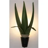 GURU-SHOP Palmenblatt Wandlampe, in Bali handgefertigt.., aus Naturmaterial, P