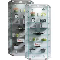 VCM Vitrine – Buffetschrank, Holz Glas Stand Vitrine Regal