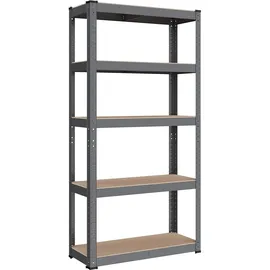 Songmics Schwerlastregal Stahl 30 x 75 x 150 cm grau