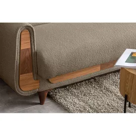 konsimo® Schlafcouch 3-Sitzer Beige