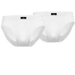 GÖTZBURG Herren Slips, 2er Pack - X-lastic, Unterwäsche, Unterhosen, Logo, einfarbig Weiß L