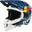 Kini Motocrosshelm Blau/Weiß M