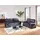 vente-unique Couchgarnitur Leder 3+2 - Büffelleder - Schwarz - MIMAS