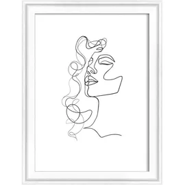 WALTHER+ DESIGN Silhouette Holzrahmen weiß 13x18 cm 1 St.