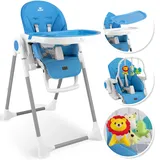 Kidiz KIDIZ® 3in1 Hochstuhl Kinderhochstuhl inkl. Spielbügel Babyliege Kombihochstuhl Babyhochsitz ,7 höhenverstellbar Verstellbare Rückenlehne mitwachsend ab 0 Monate bis 6 Jahre Babystuhl