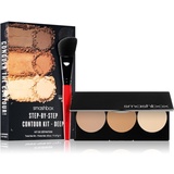SMASHBOX Step By Step Contour Kit Konturier-Palette für die Wangen mit Pinselchen Farbton Light/Medium 11.47 g