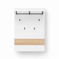 Innostyle Garderobenpaneel Memphis 80 x 118 x 30 cm Weiß, Eiche