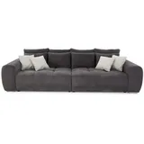 luma-home schönes für dein zuhause luma-home Big-Sofa, Anthrazit Textil, 4-Sitzer, Füllung: Taschenfederkern, einzeln stellbar,Rechteckig, 306x86x134 cm Wohnzimmer, Sofas & Couches, Sofas, Bigsofas