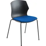 Mayer Sitzmöbel Stapelstuhl MAYER SITZMÖBEL "Stapelstuhl myPRIMO", blau (anthrazit, mittelblau, anthrazit), B:51cm H:80,5cm T:53cm, Polyester, Polypropylen, Stühle, Stapelstuhl, stapelbar
