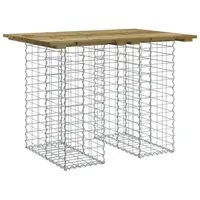 Furnicato Gartenbank aus Gabionen 100x70x72 cm Kiefernholz Imprägniert