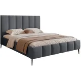 Selsey Polsterbett, Dunkelgrau, Textil, 2-Sitzer, 140x200 cm, Schlafzimmer, Betten, Polsterbetten