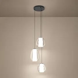 EGLO MENORCA 3-flg. LED 39,0 cm Schwarz/Chrom