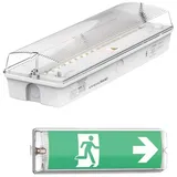 enovalite Notleuchte ELED200100-8H, LED, mit Akku, inkl. 4 Richtungsangaben, IP65