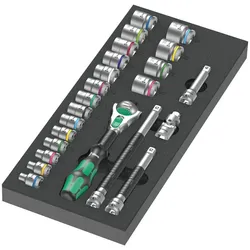 Wera 9721 Schaumstoffeinlage 8000 B Zyklop Knarre 3/8" Set 1, 23-teilig - 05150111001