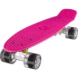 Ridge Retro Skateboard Mini Cruiser, rosa/klar, 22 Zoll