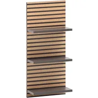 Schildmeyer Regal Katta 158592, anthrazit/Akustikpaneel Optik, 30,3 x 17,5 x 70,2 cm