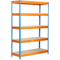 SIMONRACK Schwerlastregal KIT BRICOFORTE 1006-5 CHIPBOARD 458100040201065 orange, blau 100,0 x 60,0 x 200,0 cm