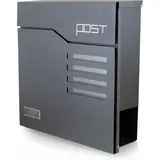 BITUXX - Design Briefkasten 16445 Wandbriefkasten Postkasten Anthrazit Graphit