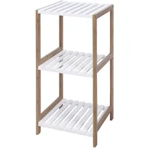 Wellhome - Badezimmerregal mit 3 Regalen aus MDF und Bambusbeinen 79cm