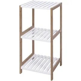 Wellhome - Badezimmerregal mit 3 Regalen aus MDF und Bambusbeinen 79cm