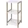 Wellhome - Badezimmerregal mit 3 Regalen aus MDF und Bambusbeinen 79cm