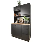BASIC by Balculina Buffet Jazz (1-St) Breite 120cm, Türen, Schubkästen, offenes Fach schwarz