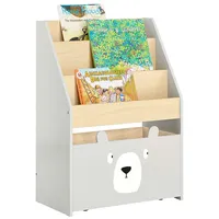 SoBuy Kinderregal KMB104 3 Ablagefächer grau