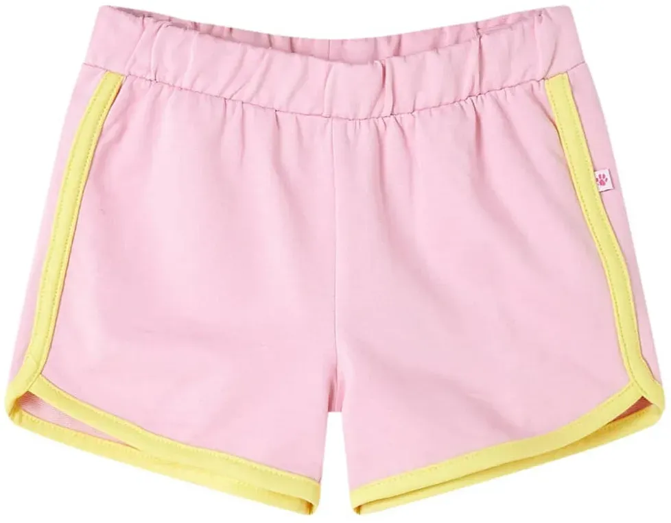 Kindershorts mit Besatz Knallrosa 116