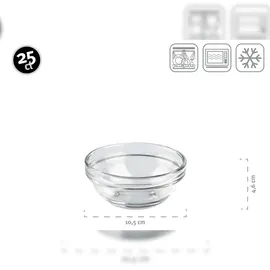 Luminarc Schüssel 10,5 cm 6-er Set Empilable, 6-tlg. Schüssel-Set,