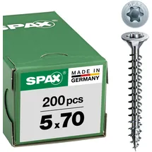 SPAX Universalschraube 5 x 70 mm Senkkopf T-STAR plus Vollgewinde 4CUT WIROX A3J
