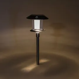 esotec Solarleuchte Edelstahl H38cm inkl. Bewegungsmelder silber