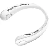 Sxhlseller Tragbarer Nackenventilator, Wiederaufladbarer USB-Ventilator ohne Flügel mit Leiser Stummschaltung für Outdoor-Sport, Reisen und den Täglichen Gebrauch, Leichter Weißer Persönlicher (Beige)